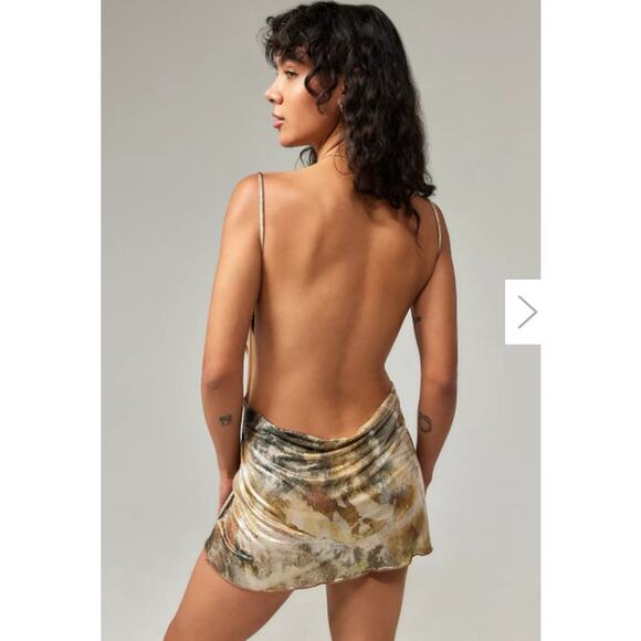 Jaded London Dress Women 0 Leopard Metallic Mirage Mini Going Out Party Cocktail - Picture 2 of 13